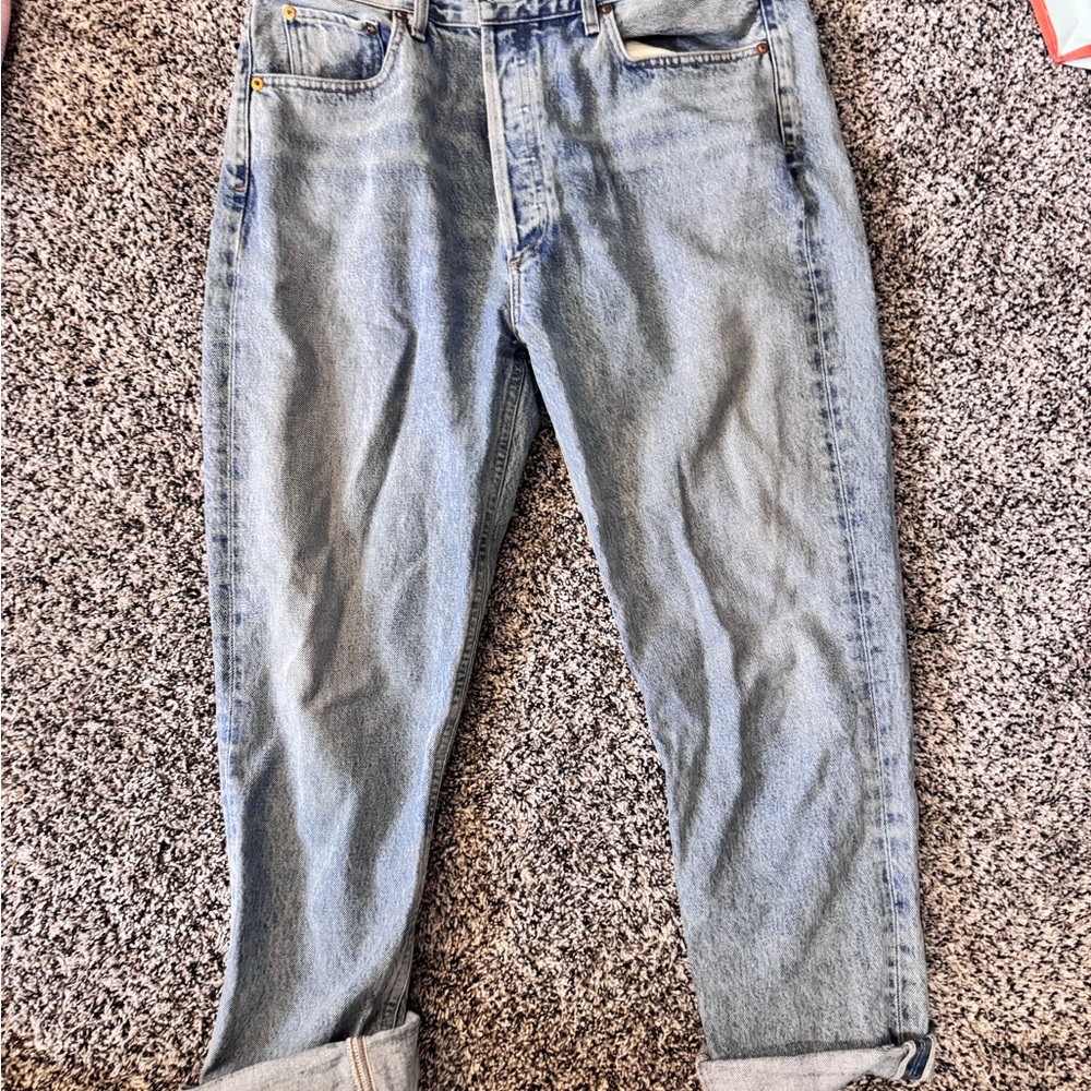 Agolde High-Rise Light Blue Women's Jeans - Riley